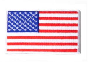 USA Flag - White Border Patch